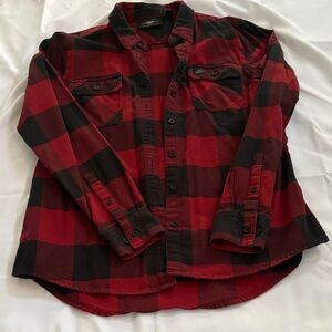 Harley-Davidson Red and Black Checkered Men's Shirt